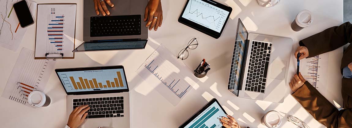 Computers on a table